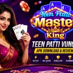 Teen Patti Vungo APK Download & Review thumbnail featuring the Teen Patti Master King logo, a young woman holding playing cards, and Android download promotion.